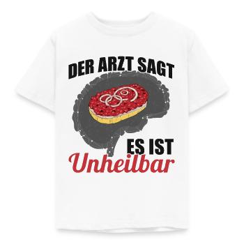 Mett Mettbrötchen Hackfleisch - Es ist unheilbar - Kinder T-Shirt - Weiß - Vorne - AI Model Kid Male (0cm)