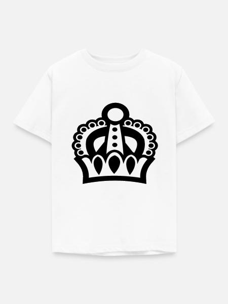 Krone Crown - Kinder T-Shirt - Weiß
