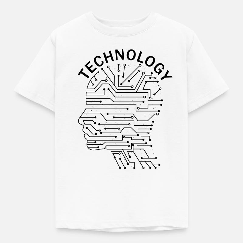 Nerd de la technologie - T-shirt Enfant - blanc