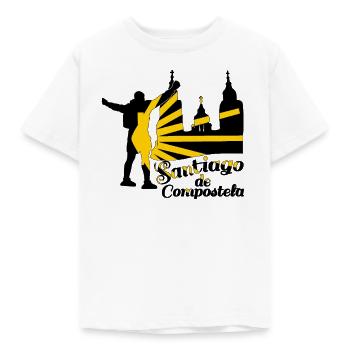 Camino Santiago Camino de Santiago Shell fait pèlerin - T-shirt Enfant - blanc - Devant - AI Model Kid Male (0cm)