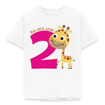 2. Geburtstag bin jetzt schon 2 Jahre Idee - Kinder T-Shirt - Weiß - Vorne - AI Model Kid Male (0cm)