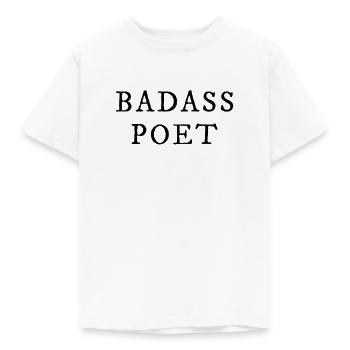 Badass Poet Autor - Kinder T-Shirt - Weiß - Vorne - AI Model Kid Male (0cm)