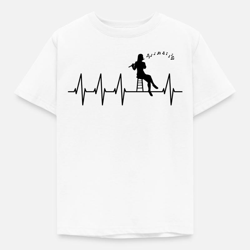 Querflöte - Kinder T-Shirt - Weiß