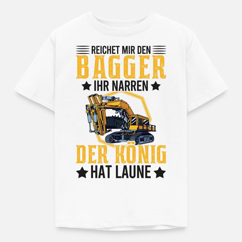 Baggerführer Bagger Spruch Baggerfahrer Geschenk - Kinder T-Shirt - Weiß