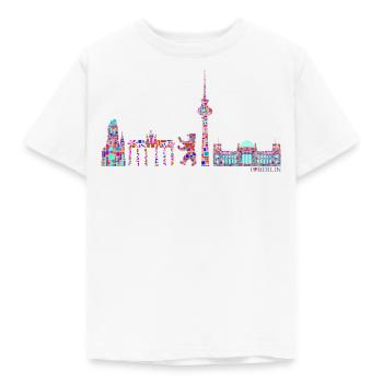 Berlin T-Shirt - Berlin Skyline Shirt - I Love - Kinder T-Shirt - Weiß - Vorne - AI Model Kid Male (0cm)