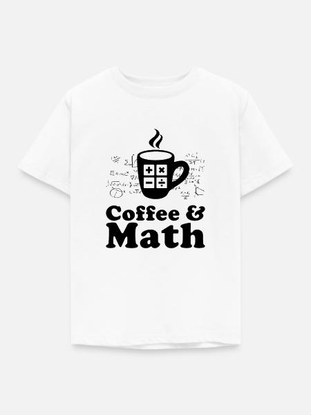 Kaffee und Mathe - Kinder T-Shirt - Weiß