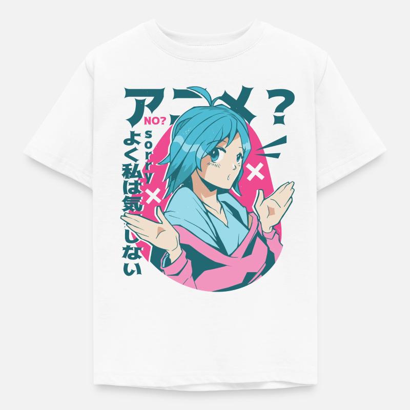 Nicht Anime - Kinder T-Shirt - Weiß