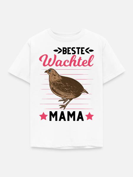 Beste Wachtel Mama Wachtelzüchter Wachtelhenne - Kinder T-Shirt - Weiß