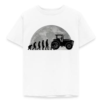 Mécanicien de machines agricoles Evolution Lune Tracteur - T-shirt Enfant - blanc - Devant - AI Model Kid Male (0cm)