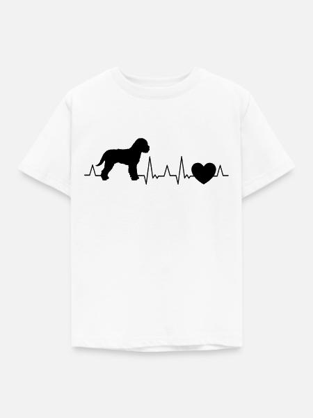 Lagotto Romagnolo Herzschlag Lagotti Geschenk - Kinder T-Shirt - Weiß