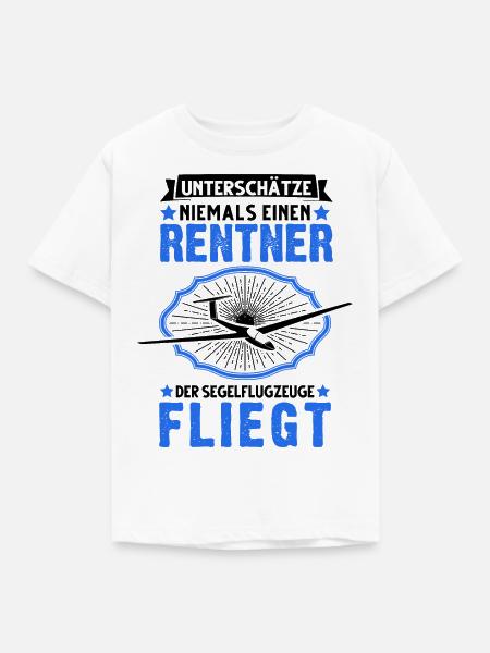Segelflugzeug Rentner Segelflieger Segelfliegen - Kinder T-Shirt - Weiß