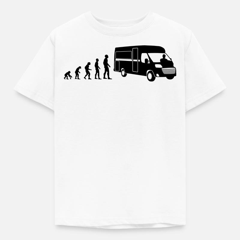 Camping Camper Wohnmobil Van Evolution Geschenk - Kinder T-Shirt - Weiß
