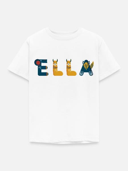 Ella - Kinder T-Shirt - Weiß