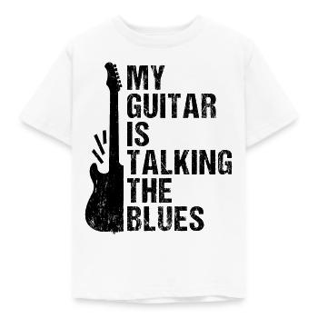 Ma guitare parle le blues - T-shirt Enfant - blanc - Devant - AI Model Kid Male (0cm)