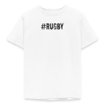 Rugby - #Rugby - Kinder T-Shirt - Weiß - Vorne - AI Model Kid Male (0cm)