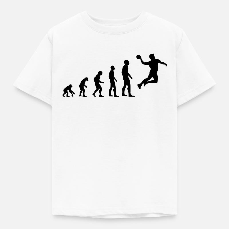 Handball Sport Handball Player Evolution Gift - Maglietta per bambini - bianco