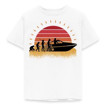 Motorboot - Kinder T-Shirt - Weiß - Vorne - AI Model Kid Male (0cm)