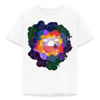 Final Fantasy Segellschiff - Kinder T-Shirt - Weiß - Vorne - AI Model Kid Male (0cm)
