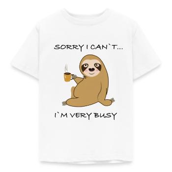 Sloth - Kinder T-Shirt - Weiß - Vorne - AI Model Kid Male (0cm)