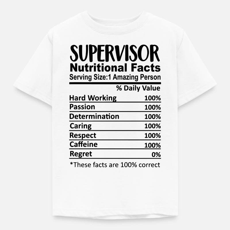 Supervisor Nährwertangaben Lustig - Børne-T-shirt - hvid