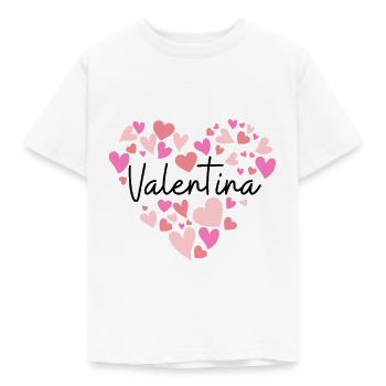 Ich liebe Valentina - Kinder T-Shirt - Weiß - Vorne - AI Model Kid Male (0cm)