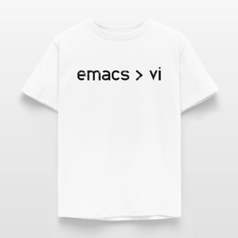Emacs > Vi - Computer Programmer Developer Kids' T-Shirt