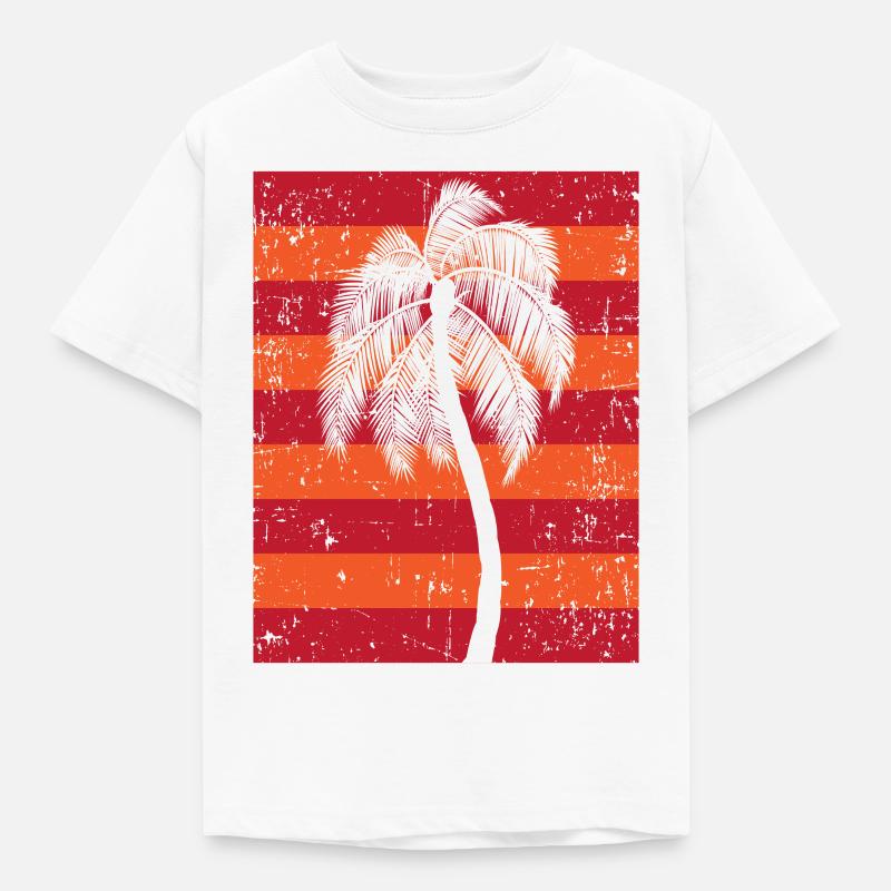 Palmen - Kinder T-Shirt - Weiß