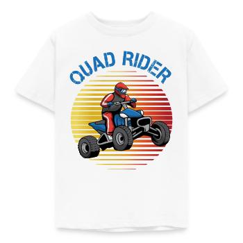 QUAD RIDER / Quad Fahrer Motocross Outdoor - T-shirt Enfant - blanc - Devant - AI Model Kid Male (0cm)