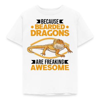 Bearded Dragon Saying Bearded Dragon - Kids' T-Shirt - white - Front - AI Model Kid Male (0cm)
