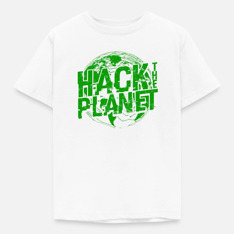 Hack the Planet Softwareentwickler - - Kinder T-Shirt - Weiß
