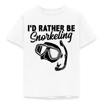 I'd Rather Be Snorkeling Apnoe Diver Scuba Underwa - Kinder T-Shirt - Weiß - Vorne - AI Model Kid Male (0cm)