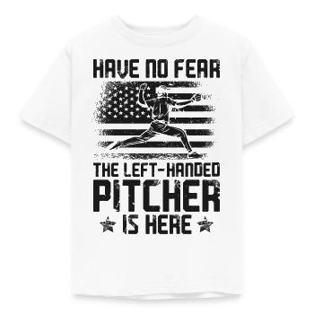 Baseball Fan Pitcher Vintage - Kinder T-Shirt - Weiß - Vorne - AI Model Kid Male (0cm)