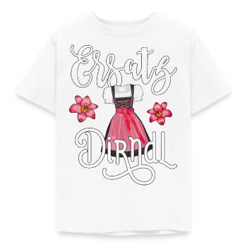 Ersatz Dirndl Pink Rosa Trachtenshirt - Kinder T-Shirt - Weiß - Vorne - AI Model Kid Male (0cm)
