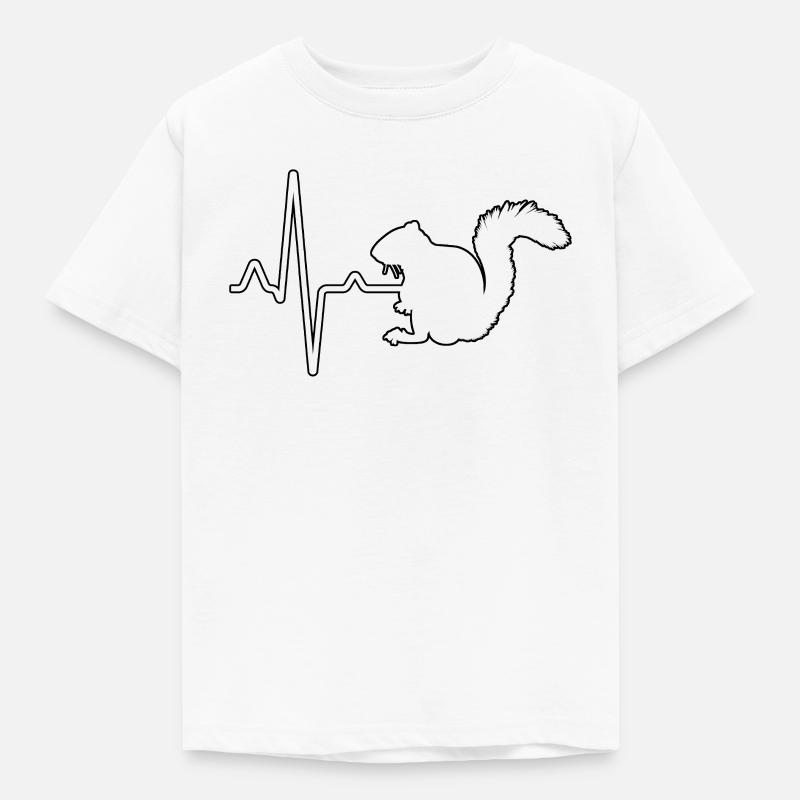 Eichhörnchen Herzschlag - Kinder T-Shirt - Weiß