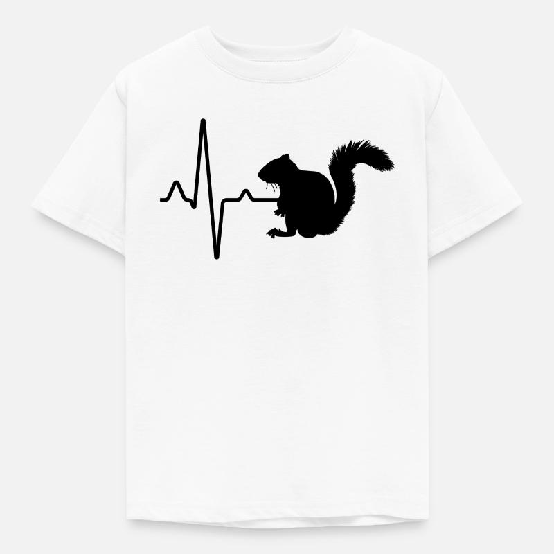 Eichhörnchen Herzschlag - Kinder T-Shirt - Weiß