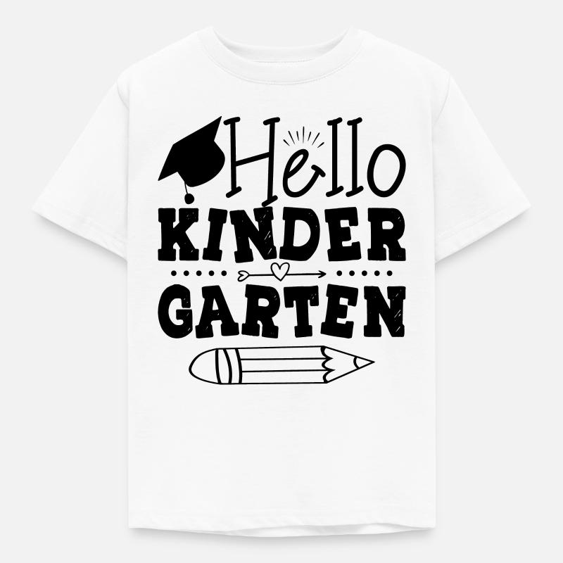 Hallo Kindergarten - Kinder T-Shirt - Weiß