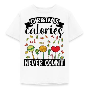 Les calories de Noël ne comptent jamais - T-shirt Enfant - blanc - Devant - AI Model Kid Male (0cm)