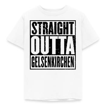 Gerade Outta Gelsenkirchen - Kinder T-Shirt - Weiß - Vorne - AI Model Kid Male (0cm)