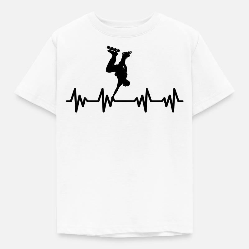 Inline-Skating Rollerskates Inline-Skater - Kinder T-Shirt - Weiß