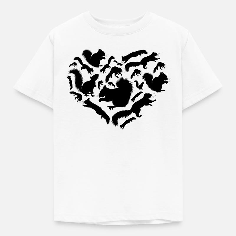 Eichhörnchen mit Eichhörnchen, süßes Eichhörnchen - Kinder T-Shirt - Weiß