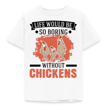 Poulet Élevage de poulet Éleveur de poulet - T-shirt Enfant - blanc - Devant - AI Model Kid Male (0cm)