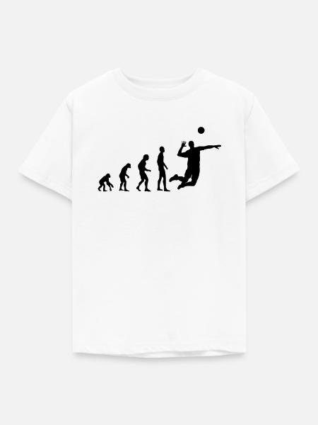 Volleyball Evolution - Kinder T-Shirt - Weiß