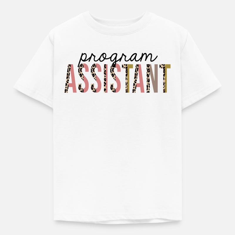 Assistant de programme Leopard Print Funny - T-shirt Enfant - blanc