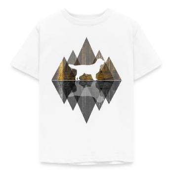 Golden Retriever Abstrakt - Hundeliebhaber - Kinder T-Shirt - Weiß - Vorne - AI Model Kid Male (0cm)
