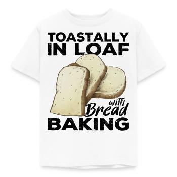 Funny bread baker - Kids' T-Shirt - white - Front - AI Model Kid Male (0cm)