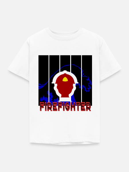 Feuerwehrmann - Kinder T-Shirt - Weiß
