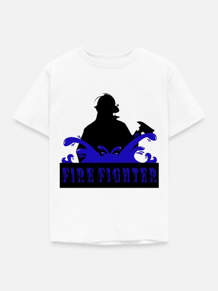 Feuerwehrmann - Kinder T-Shirt - Weiß
