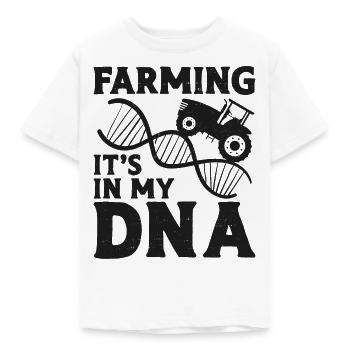 Farming Farmer Dna Vintage Tractor - T-shirt Enfant - blanc - Devant - AI Model Kid Male (0cm)