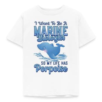 Biologiste marin La vie a marsouin - T-shirt Enfant - blanc - Devant - AI Model Kid Male (0cm)