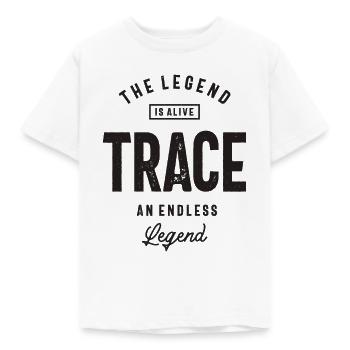 Benutzerdefinierter Name der Ablaufverfolgung - Kinder T-Shirt - Weiß - Vorne - AI Model Kid Male (0cm)